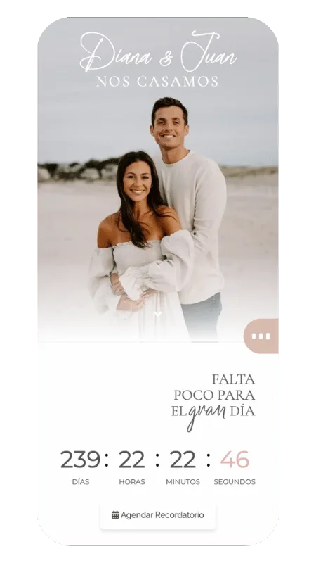 Modelo: Compromiso — invitación digital de boda con ceremonia y detalles